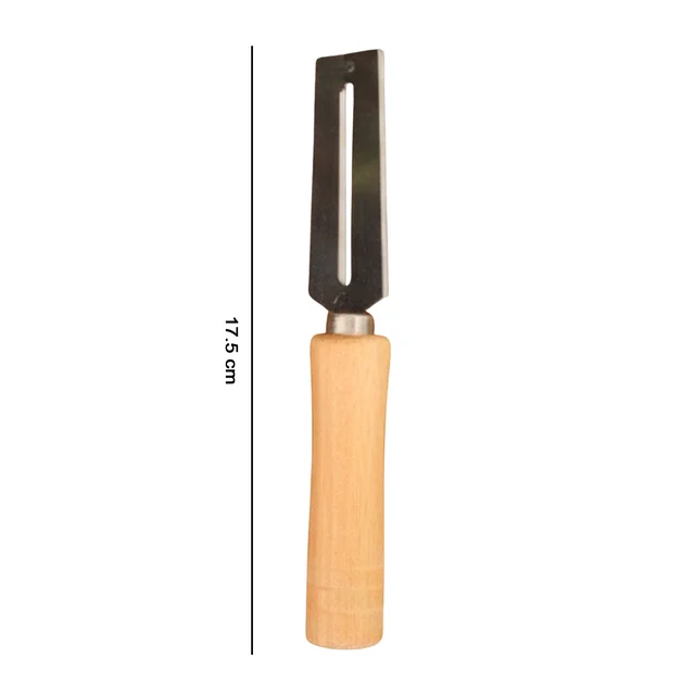 Stainless Steel Vegetable Peeler – Sharp, Comfortable Wooden Grip