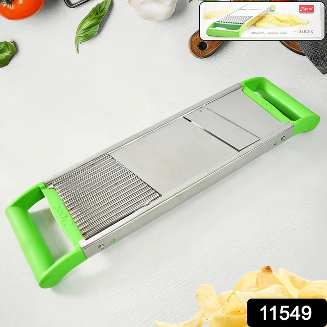 Stainless Steel Vegetable Slicer – Durable 2-in-1 Mandoline Cutter