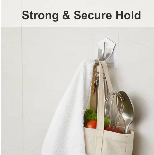 Stainless Steel Wall Hooks – 18 Pc Heavy Duty Set | Styleva