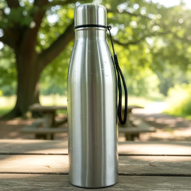 Stainless Steel Water Bottle 1000 ML – Leakproof with Carry Strap