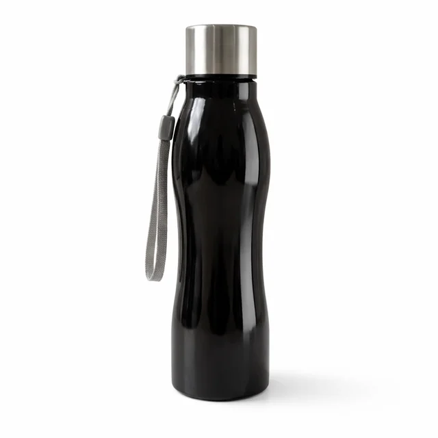 Stainless Steel Water Bottle – 600ml Leakproof with Carry Strap