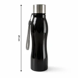 Stainless Steel Water Bottle – 600ml Leakproof with Carry Strap