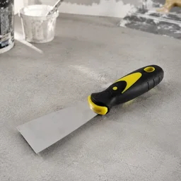 Stainless Steel Wide Blade Putty Knife Scraper with Ergonomic Handle (1 Pc)