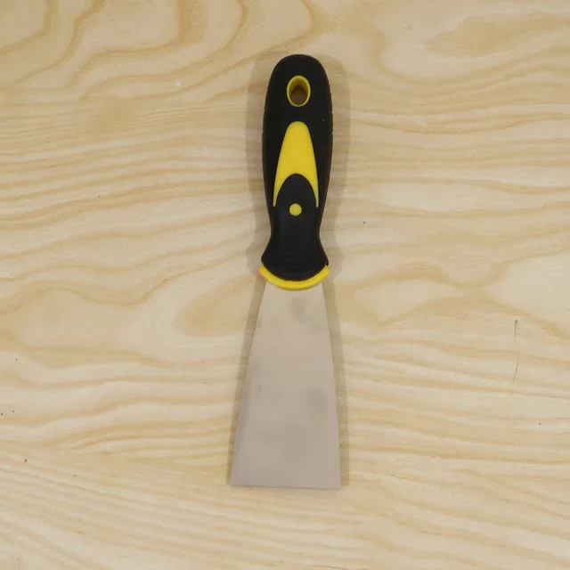 Stainless Steel Wide Blade Putty Knife Scraper with Ergonomic Handle (1 Pc)