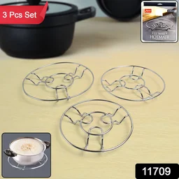 Stainless Steel Wire Trivet Set – Heat-Resistant 3-Pack