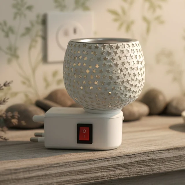Star Cut Glass Aroma Diffuser – Elegant Plug-In Night Lamp