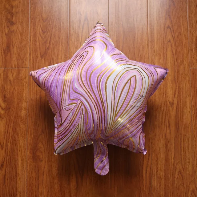 Star Marble Foil Balloon – Bright Party Decor for Celebrations