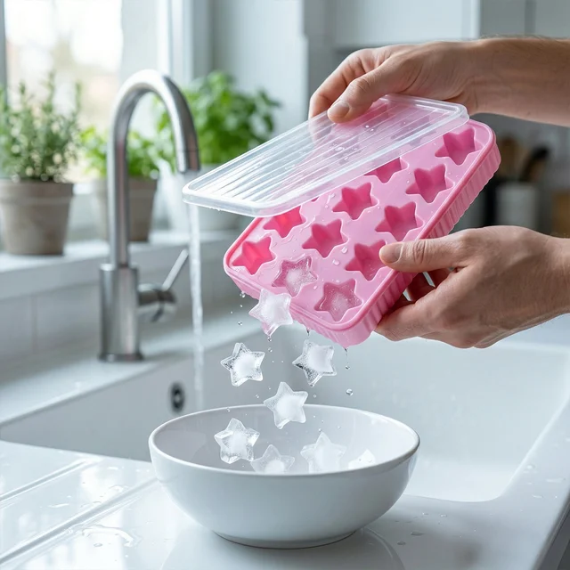 Star Shape Ice Cube Tray with Lid – Creative & Multipurpose