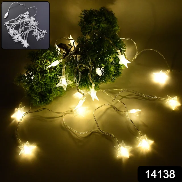 Star String Lights – USB Powered 20 LED Warm White Fairy Lights