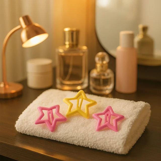 Star-Shaped Hair Clips – Pack of 3 Trendy Barrettes for Girls