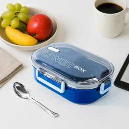 Steel Lunch Box – Airtight, Leak-Proof, Dual Compartment 1000ml