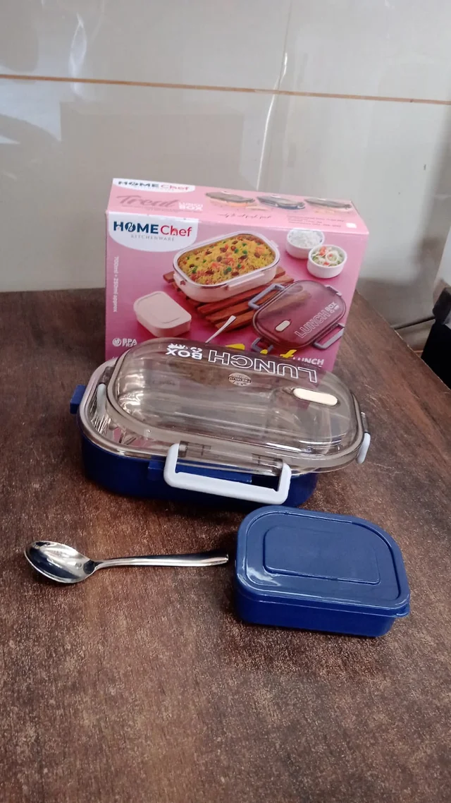 Steel Lunch Box – Airtight, Leak-Proof, Dual Compartment 1000ml