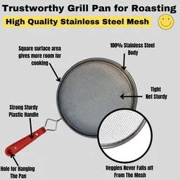 Steel Roaster Grill Jali 37cm – Durable Stainless Steel | FirePot