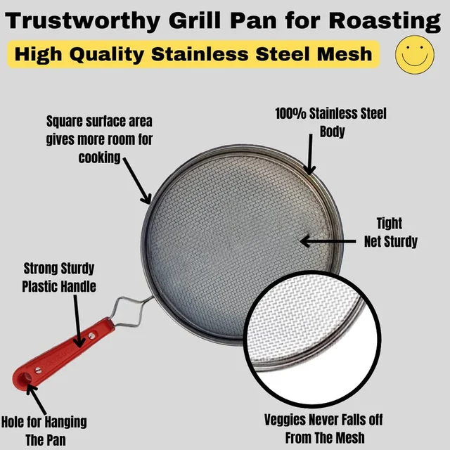 Steel Roaster Grill Jali 37cm – Durable Stainless Steel | FirePot