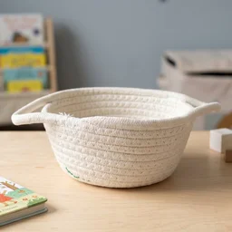 Storage Basket – Handwoven Cotton Rope for Organizing and Decor