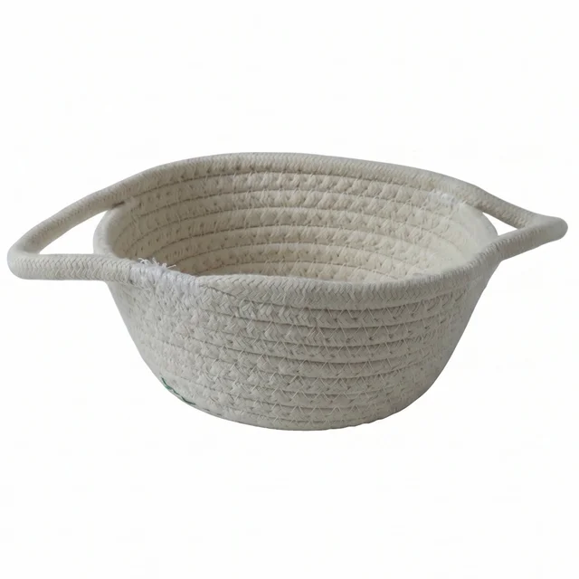 Storage Basket – Handwoven Cotton Rope for Organizing and Decor