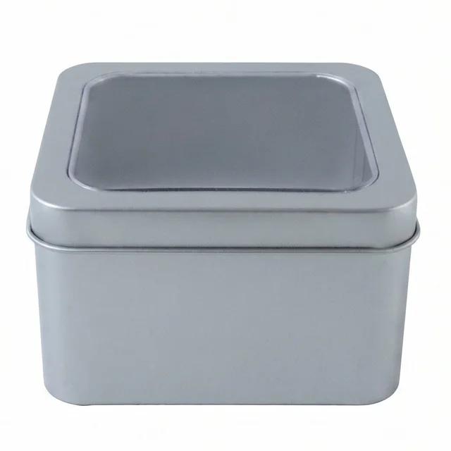 Storage Tin Box – Durable, Clear-Window with Secure Lid for Small Items