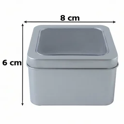 Storage Tin Box – Durable, Clear-Window with Secure Lid for Small Items