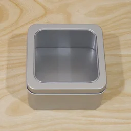 Storage Tin Box – Durable, Clear-Window with Secure Lid for Small Items