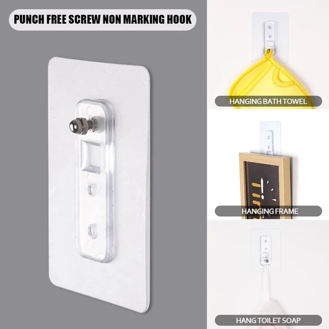 Strong Adhesive Wall Hook – Damage-Free, Easy to Install