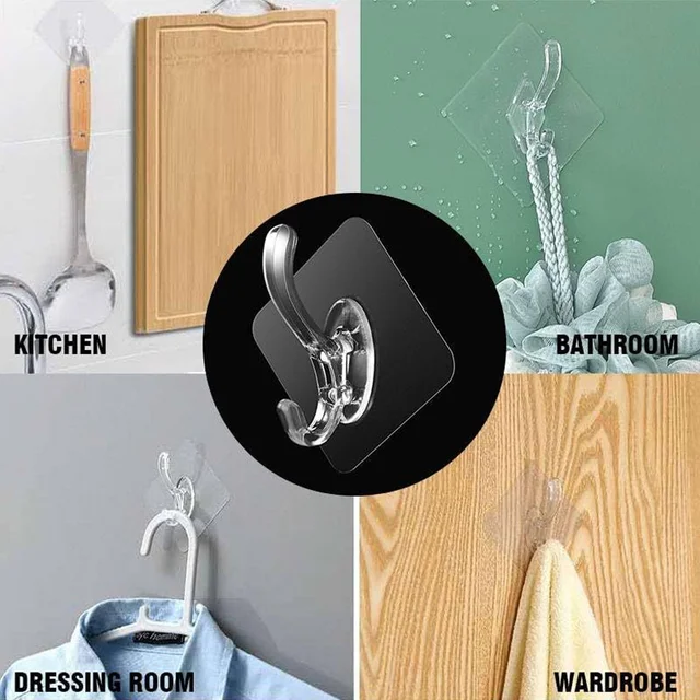 Strong Adhesive Wall Hook – No Drilling, Space Saver for Home