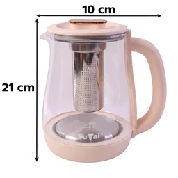 Suta Electric Glass Kettle 2.3L Tea Maker with Infuser and Temperature Control (1 Pc)