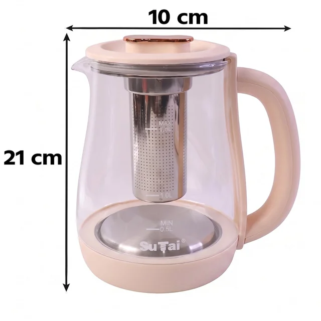 Suta Electric Glass Kettle 2.3L Tea Maker with Infuser and Temperature Control (1 Pc)