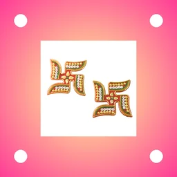 Swastik Decorative Sticker – Traditional Acrylic Pooja Décor Set