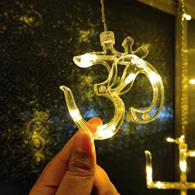 Swastik Om LED String Lights – 12 Props for Diwali Decor | Styleva