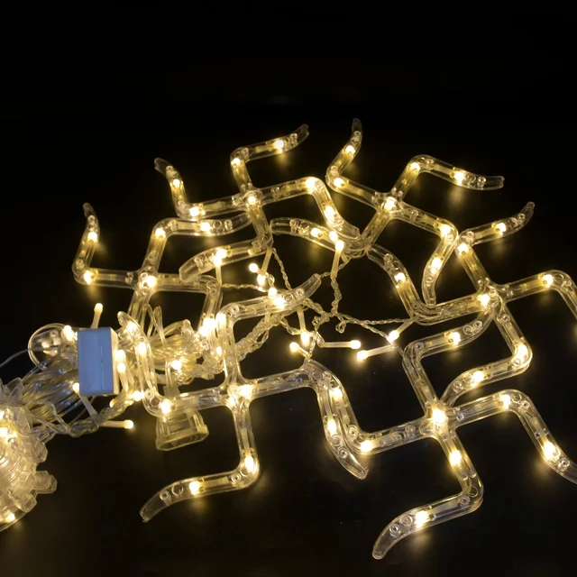 Swastik Om LED String Lights – 12 Props for Diwali Decor | Styleva