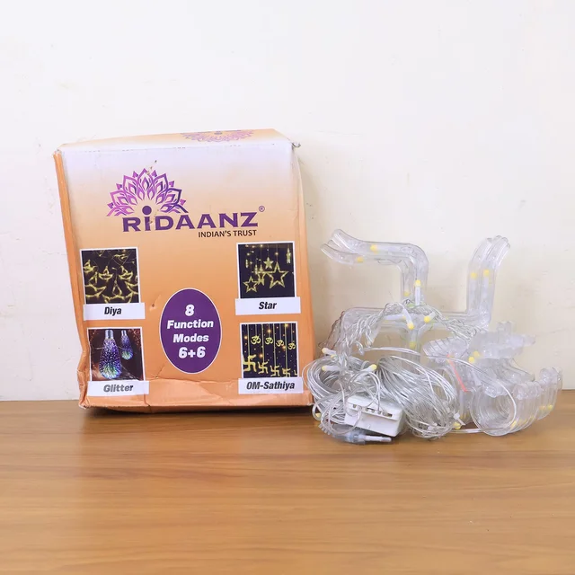 Swastik Om LED String Lights – 12 Props for Diwali Decor | Styleva