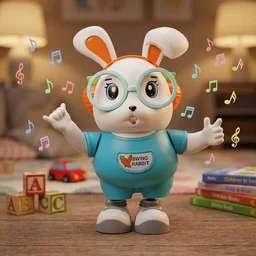 Swing Rabbit Musical Toy – Light-Up Ears & Interactive Play