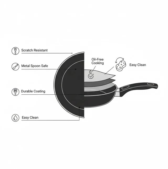 Tadka Fry Pan – 14" Hard Anodized Nonstick | FirePot