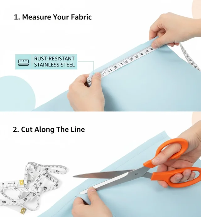 Tailor Scissors with Measuring Tape – Sharp Fabric Shears | Styleva