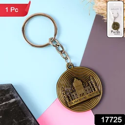 Taj Mahal Souvenir Keychain – Antique Brass Finish Durable Metal