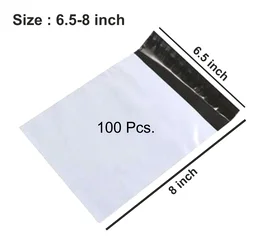 Tamper Proof Courier Bags – 6.5x8 Inch, 100 Pcs | FERVENT