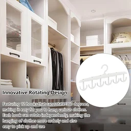 Tank Top Hanger – 12-Hook Rotating Closet Organizer | Organivo