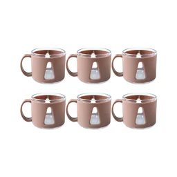 Tea Cup Set – Elegant 6-Piece Ceramic Round Serving Set