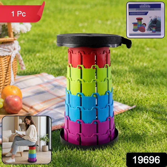 Telescopic Folding Stool – Portable, Adjustable Camping Seat
