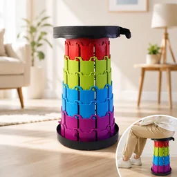 Telescopic Folding Stool – Portable, Adjustable Camping Seat