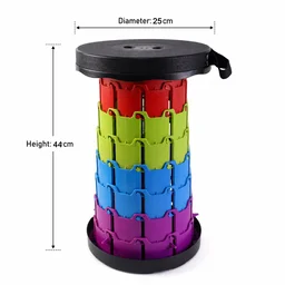Telescopic Folding Stool – Portable, Adjustable Camping Seat