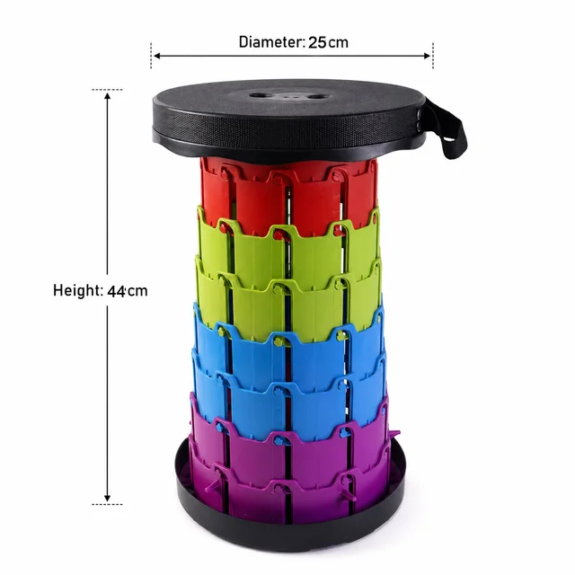 Telescopic Folding Stool – Portable, Adjustable Camping Seat