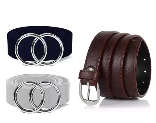 Stylish Belt For Women's & Girls | Formal & Casual Belt For Ladies(pack of 3) Mo