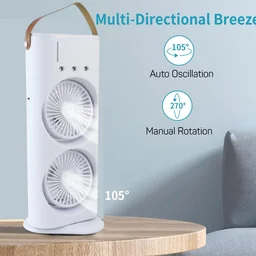 Three-Hole Spray Charging Fan – Powerful Dual-Head Air Cooler | Velvet Wheels