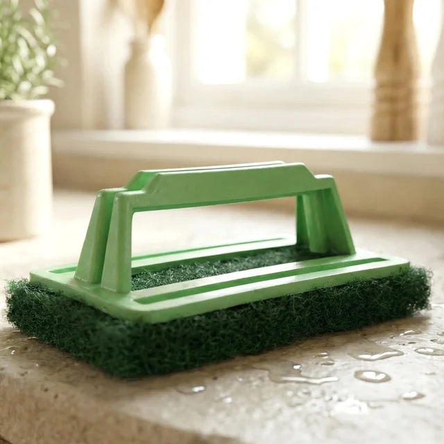 Tile Cleaning Scrubber Brush – Tough Stain Removal | Velvet Wipe