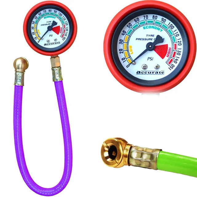 Tire Inflator Gauge – Heavy Duty Car Tyre Air Pressure | Carivox
