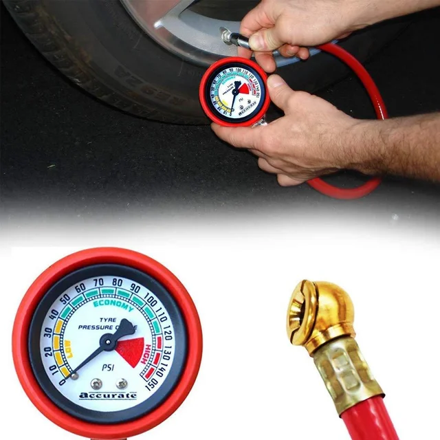 Tire Inflator Gauge – Heavy Duty Car Tyre Air Pressure | Carivox