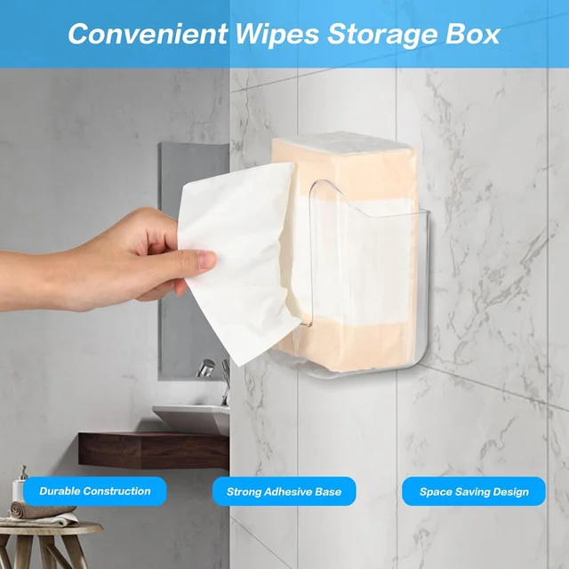 Tissue Dispenser Holder – Self-Adhesive Wall-Mounted Design