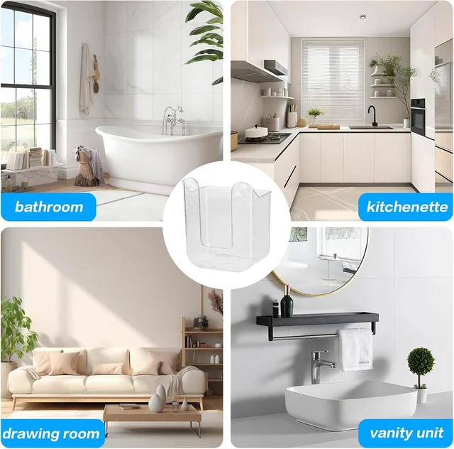 Tissue Dispenser Holder – Self-Adhesive Wall-Mounted Design