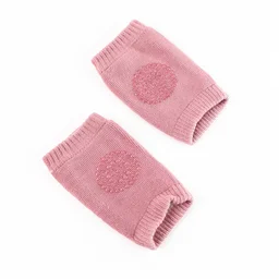 Toddler Knee Protectors – Pink Wool Knit Leg Warmers